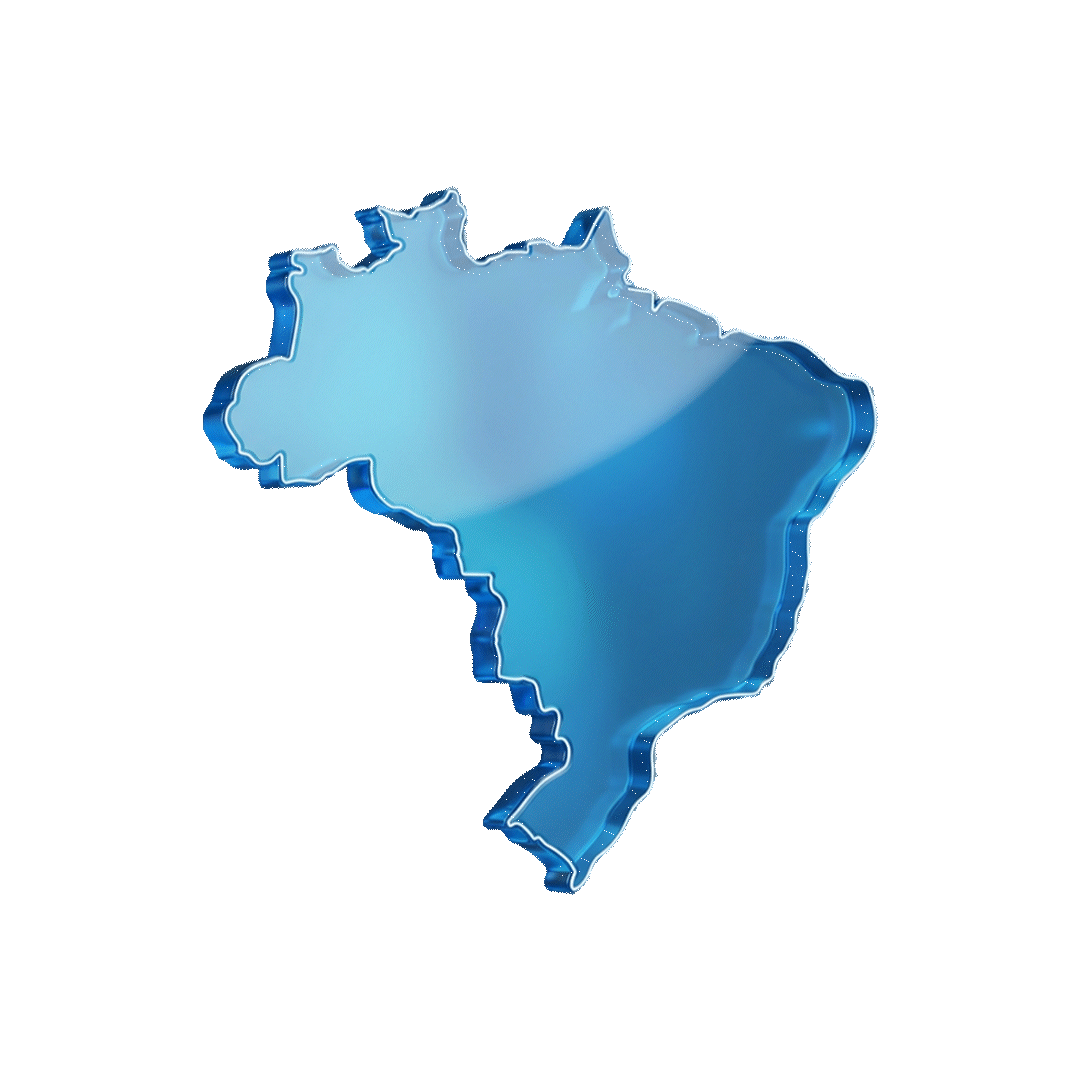 Mapa do Brasil com a presença do Servidor na Nuvem em todas as regiões do país