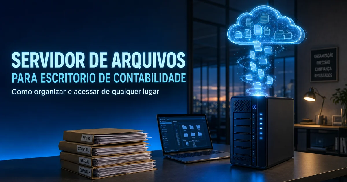 Capa: servidor de arquivos para escritório de contabilidade organizado na nuvem